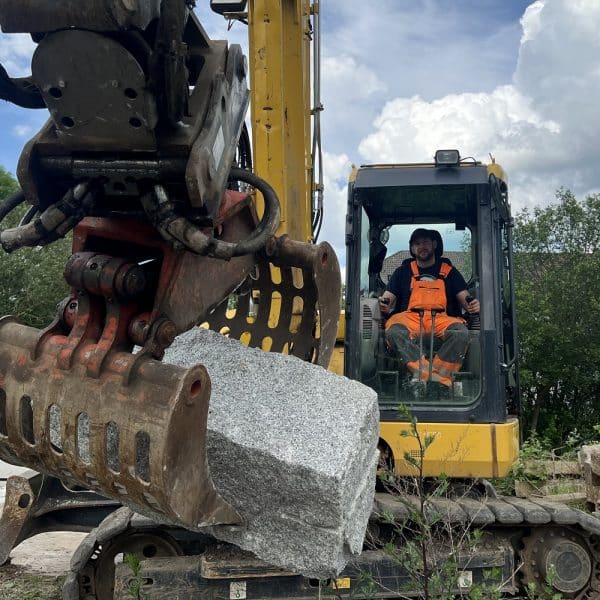 Natursteinarbeiten Baggerbetrieb Natursteinhandel Bollerrocks Gartenglück