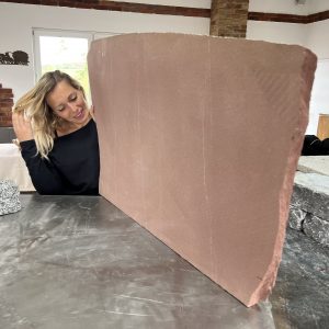 Sandstein rot Polygonalplatten Großformat 3cm