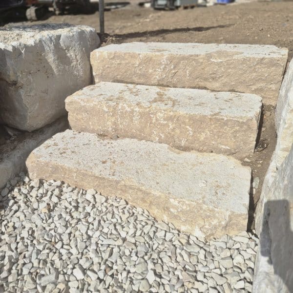 Jura Marmor natur Gartenstufe klassik 80 - 90 – Bild 8