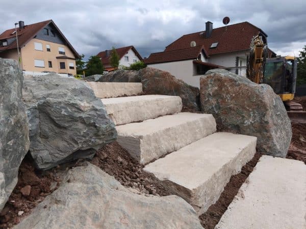 Jura Marmor natur Gartenstufe klassik 105 – 115 – Bild 7