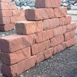 Sandstein rot Trockenmauer sch&ouml;nes Mauerwerk St&uuml;tzmauer Steinmauer