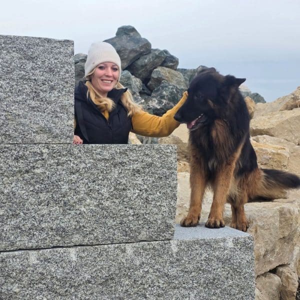 Steinquader kaufen große Auswahl Haus am Hang stufenförmige Hangabfangung mit Pflanzbeet