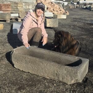 Alter Basalt Futtertrog zu verkaufen nat&uuml;rliche Gartengestaltung Naturgarten Tierhege Gestalten mit Wassertrog